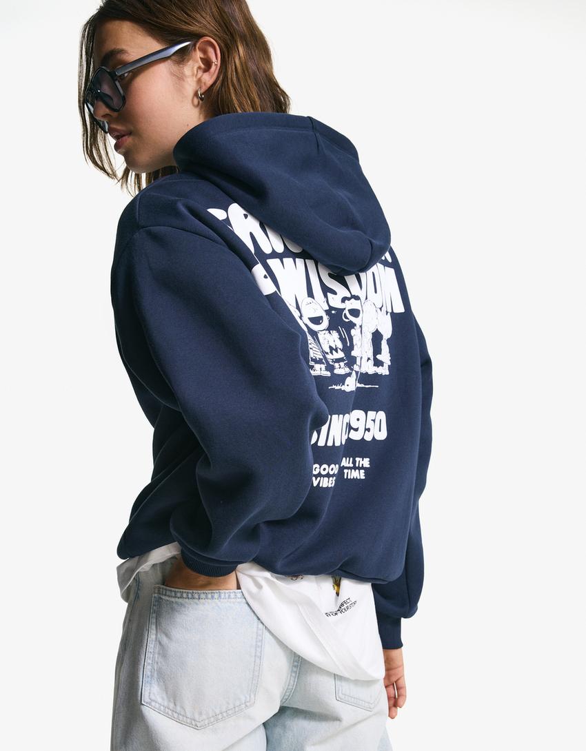 Sudadera Peanuts capucha-Marino-2