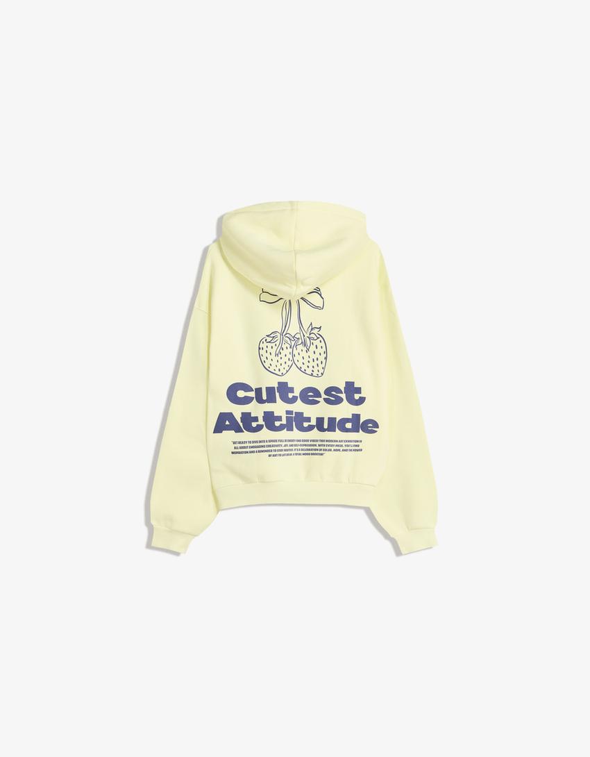 Jersey capucha print-Amarillo