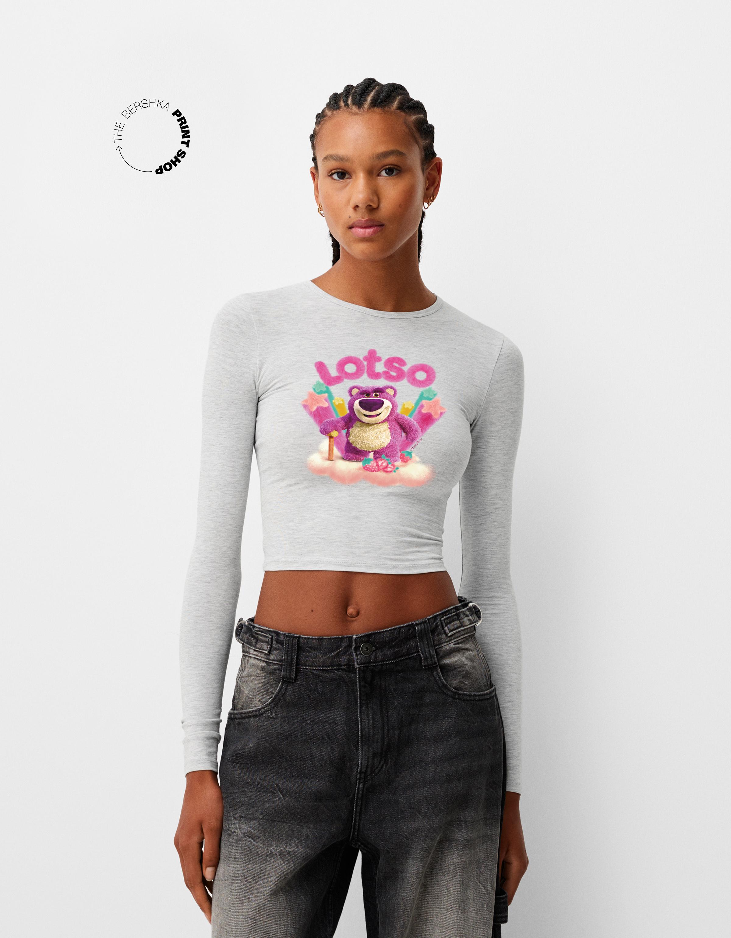 Bershka Langarmshirt Toy Story Mit Langen Ärmeln Damen L Grau