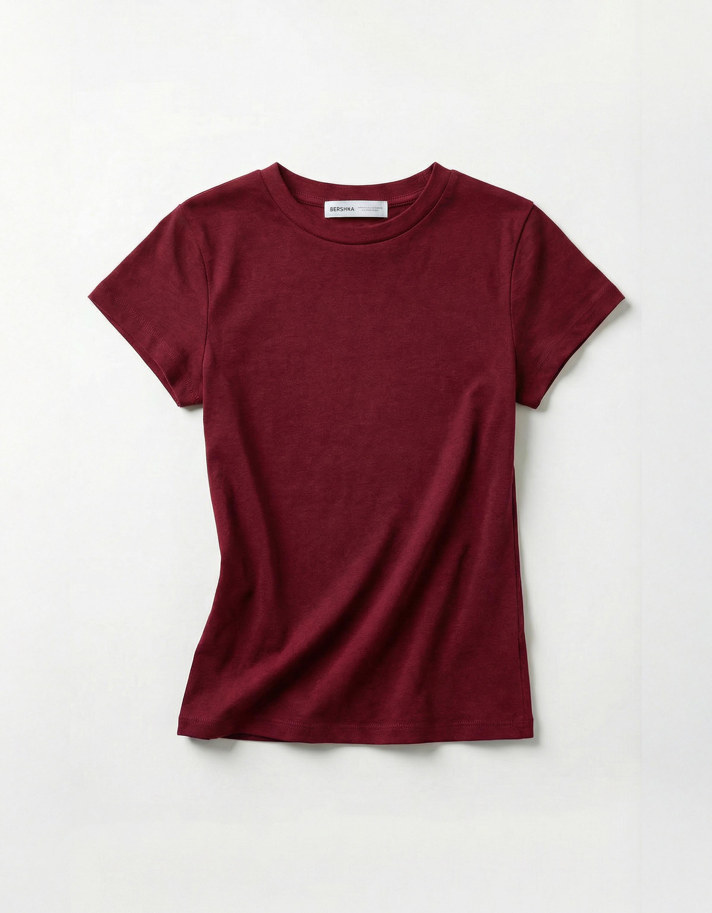 Kısa kollu bisiklet yaka tişört - Görsel 388