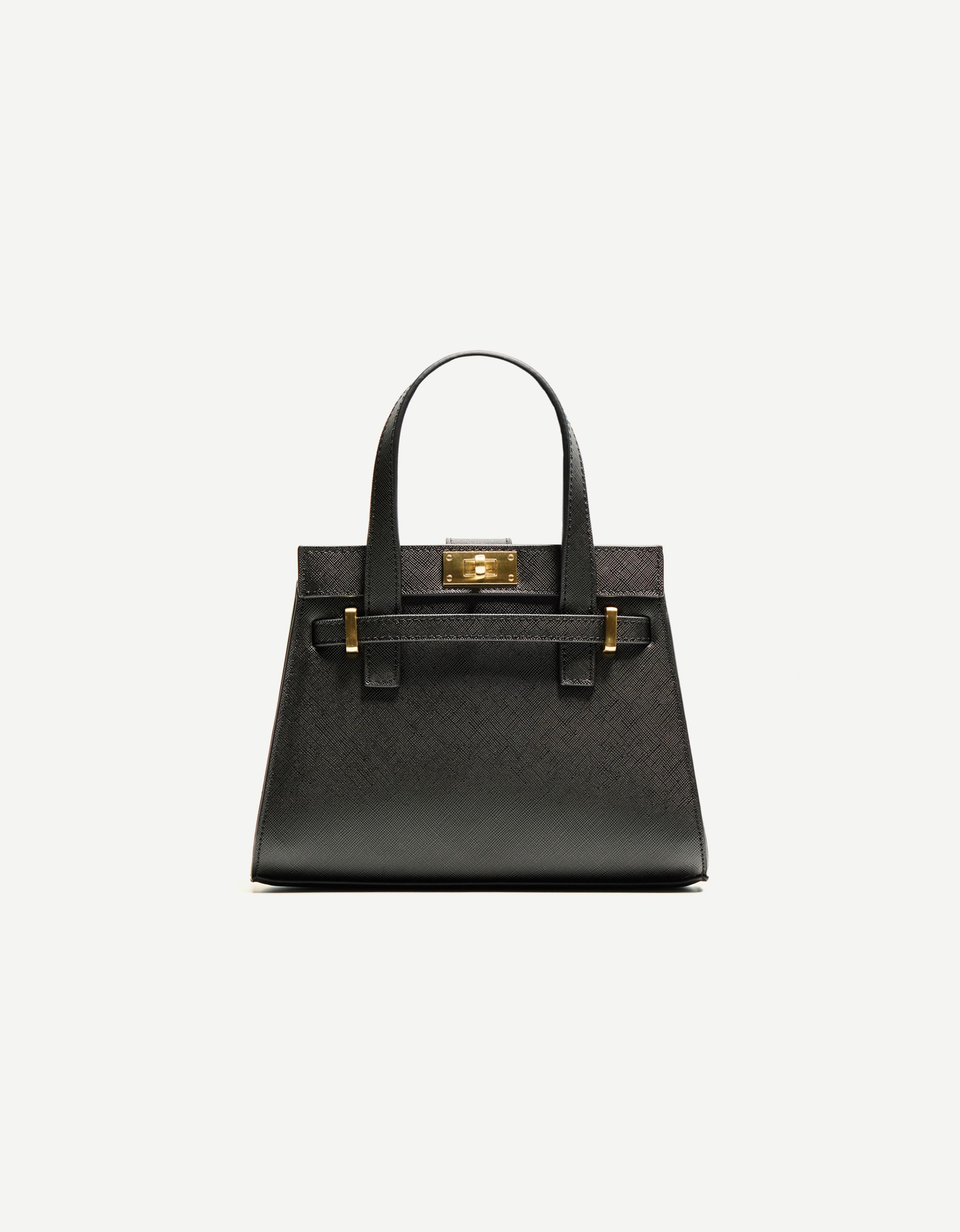 Textured minaudière — Black