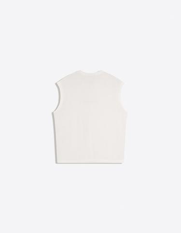 Embroidered sleeveless T-shirt — Off white 6