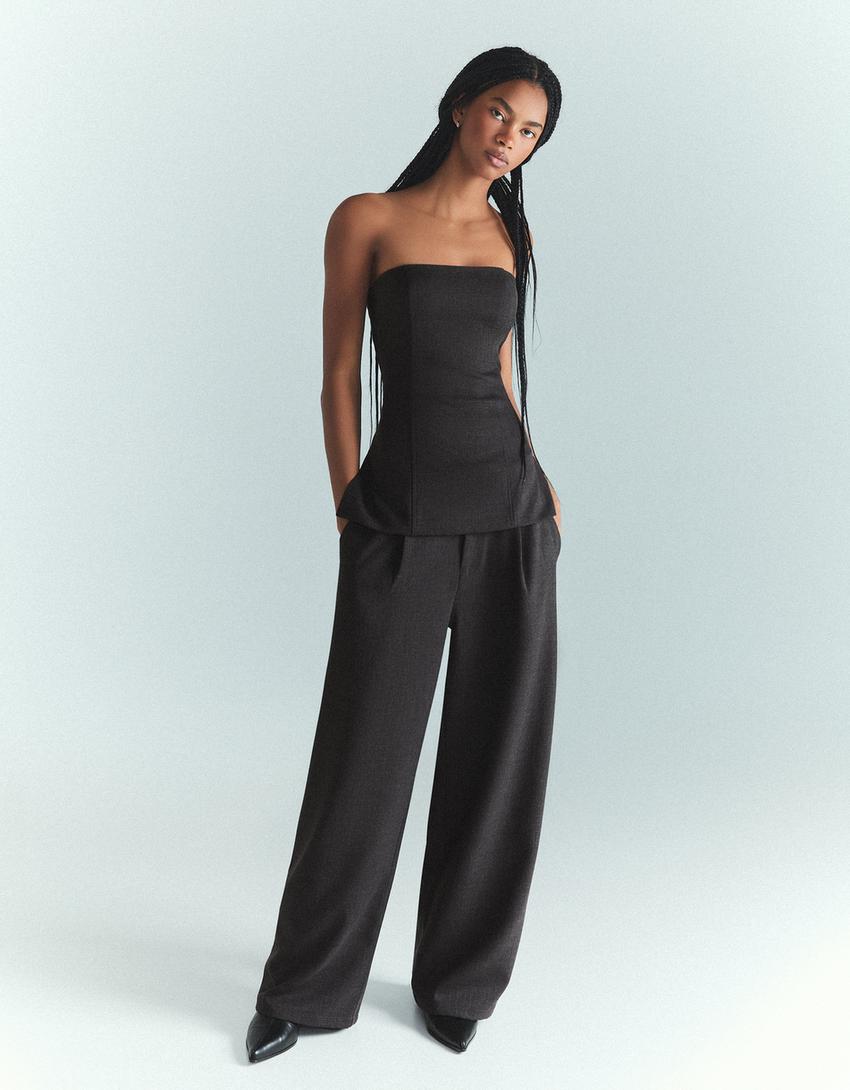 Voluminous top and trousers set-Voluminous top and trousers set