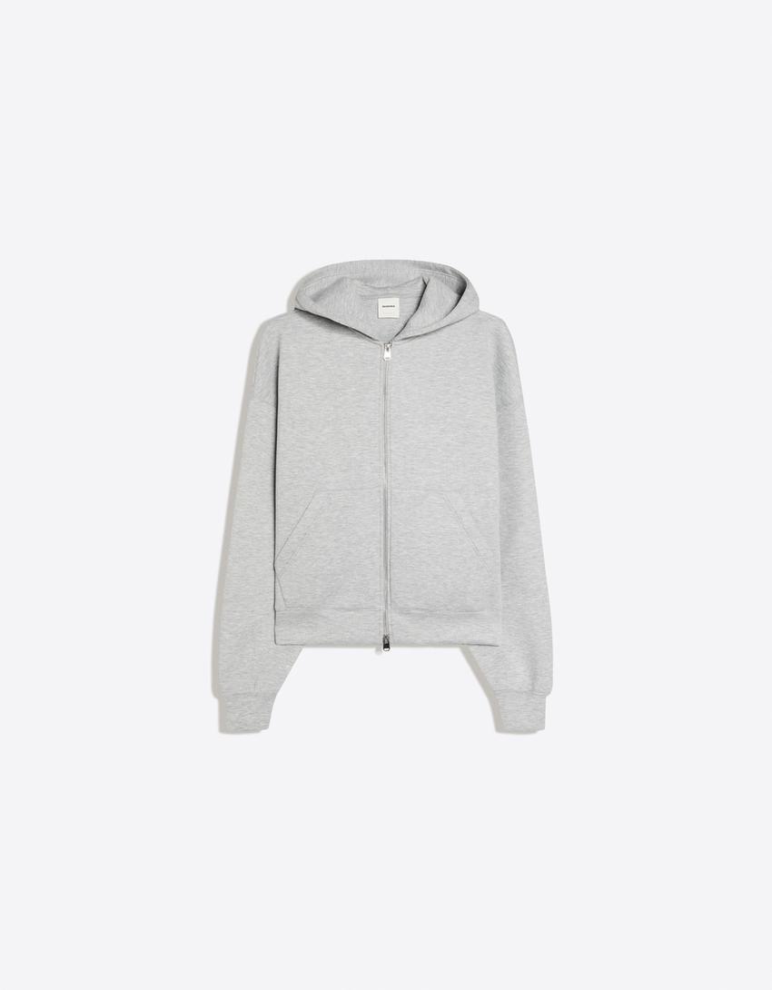 Technisches Sweatshirt mit Kapuze-Grau