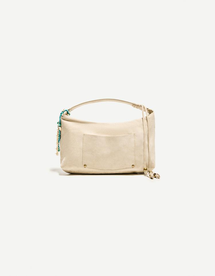 Faux suede bag