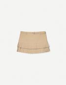 Box pleat mini skirt