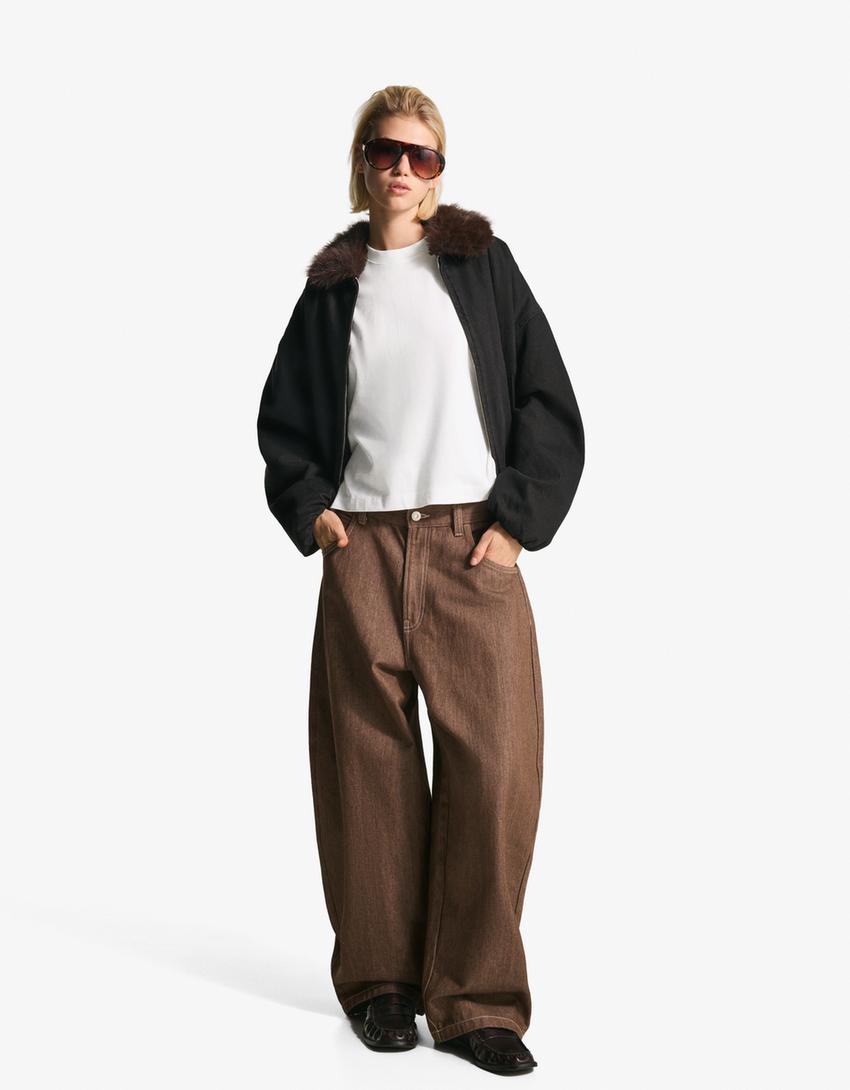 Maglietta a maniche corte boxy heavy cotton-Bianco Roto