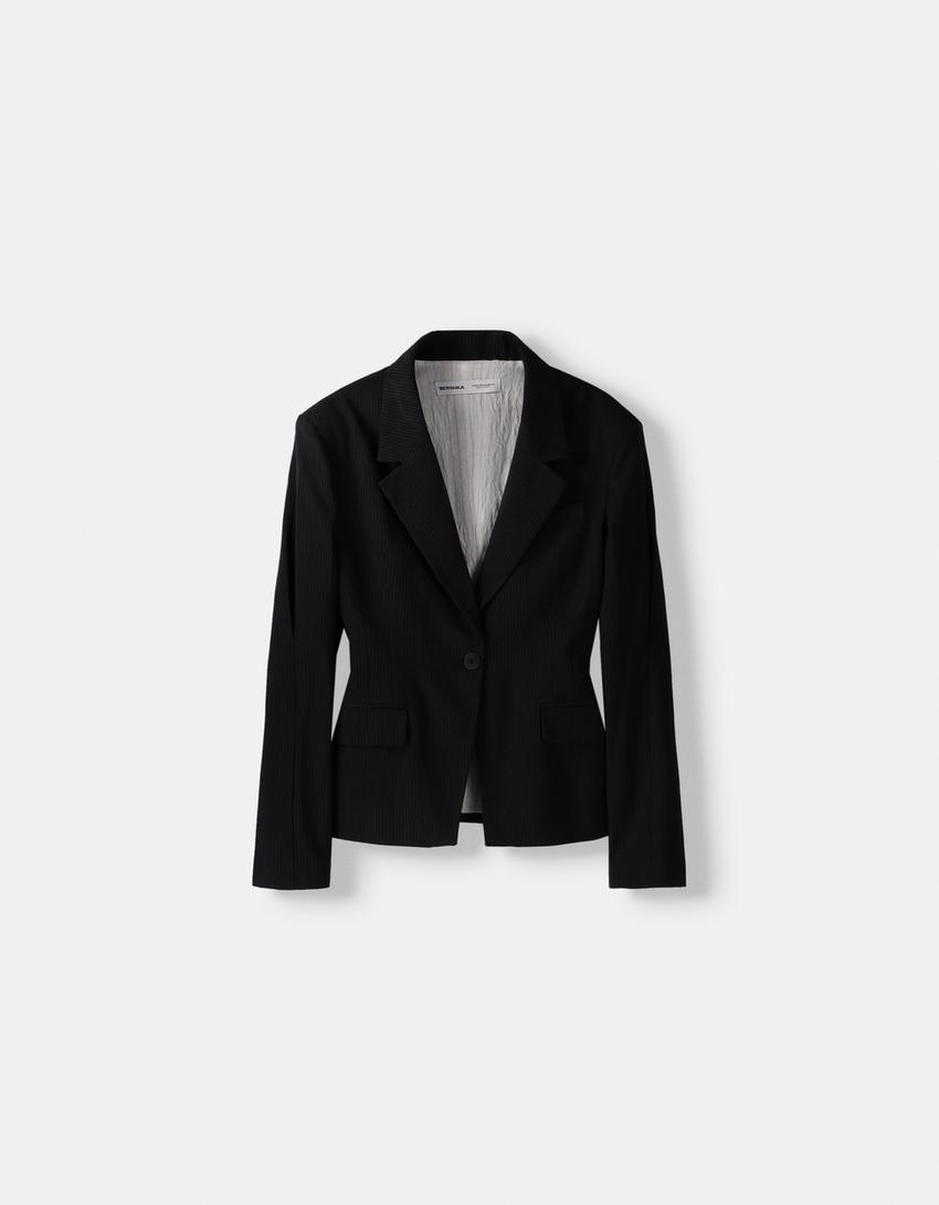 Tailored blazer-Black-5