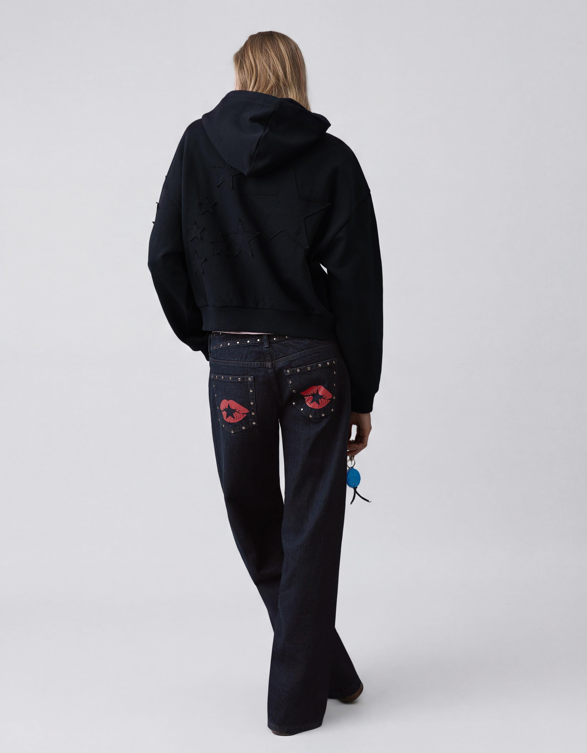 Düşük bel zımbalı baggy fit jean - Görsel 78