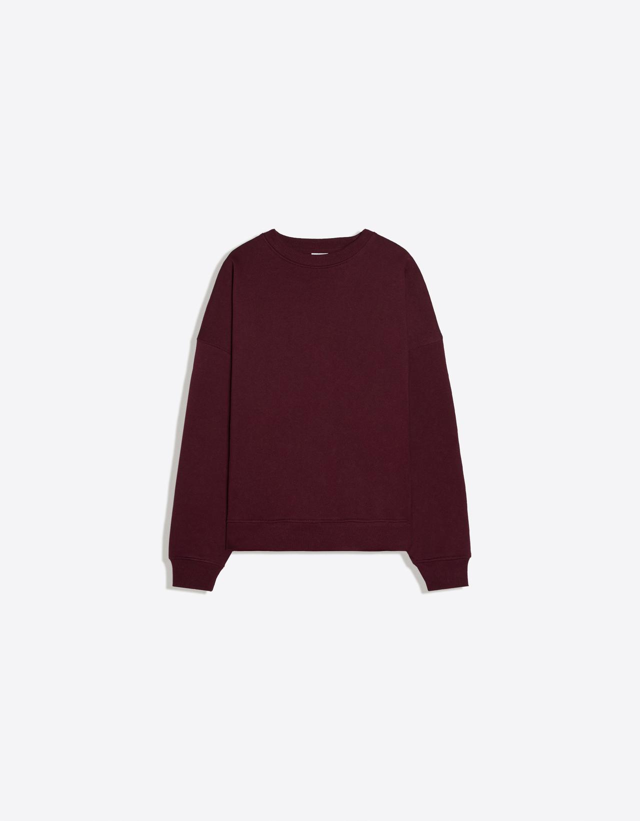 Round neck sweatshirt — Maroon