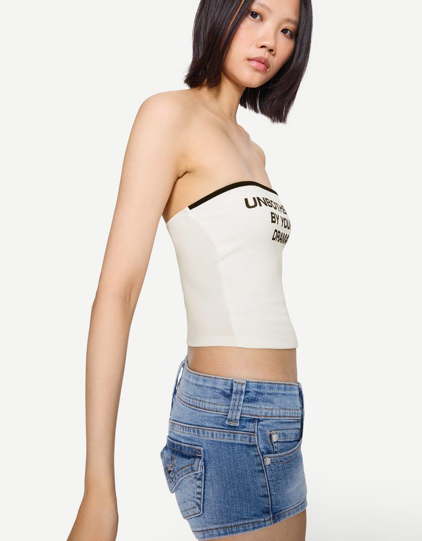 Top bandeau print-Crudo-1