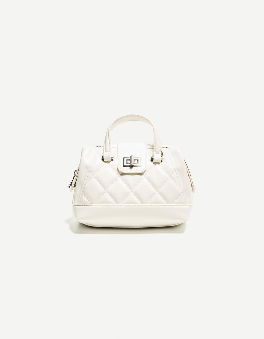 Mini-sac matelassé-Blanc-0