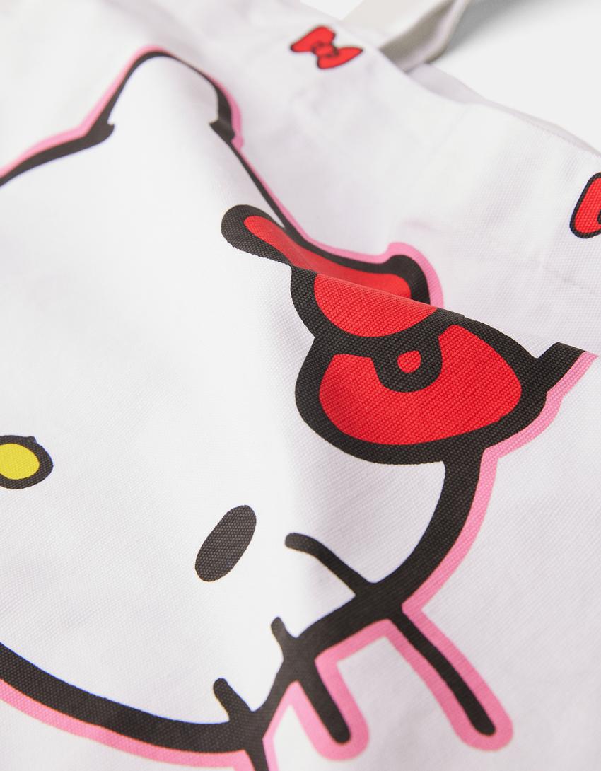 Mala tote bag da Hello Kitty com estampado-Branco-2