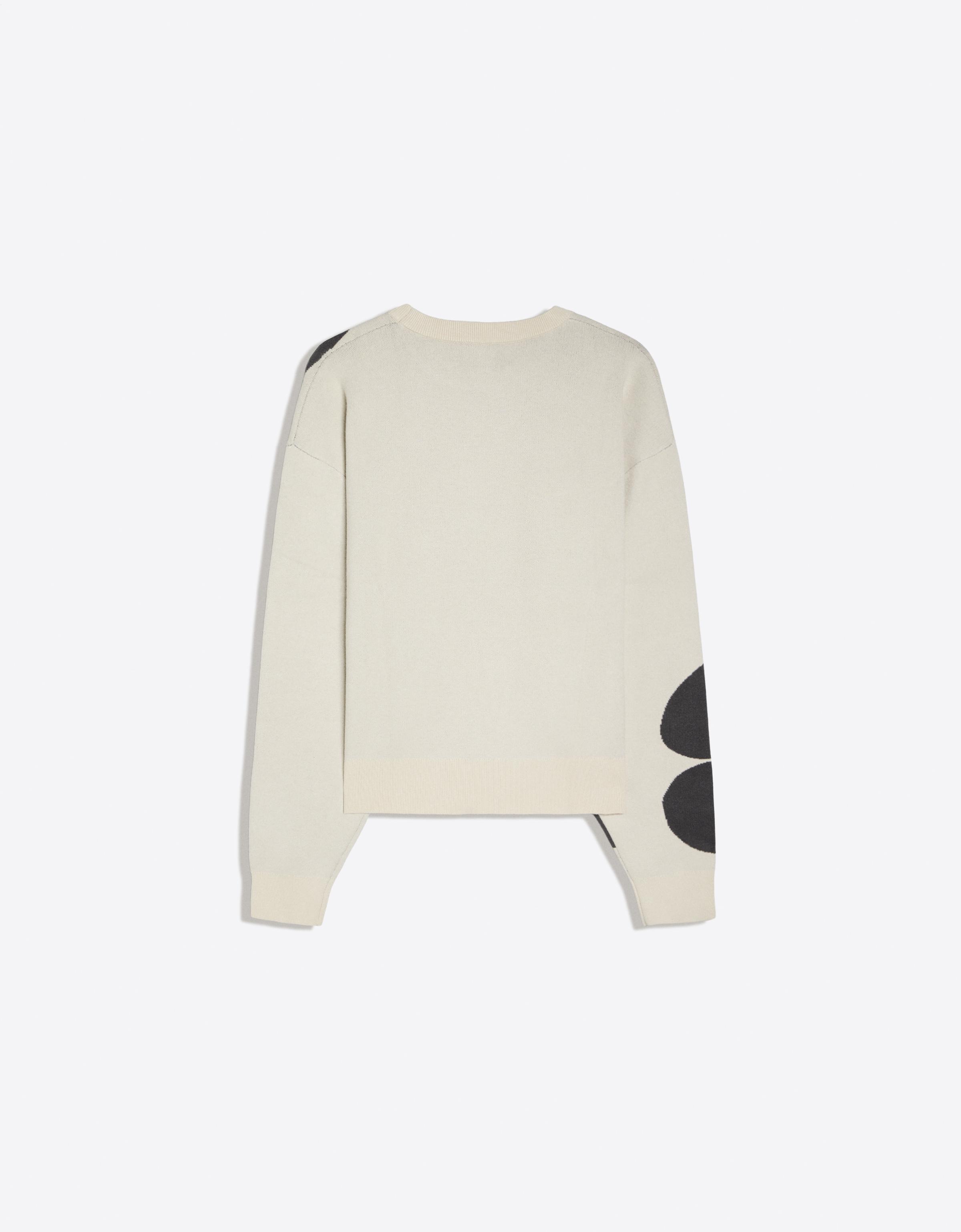 Printed round neck jumper — Grey