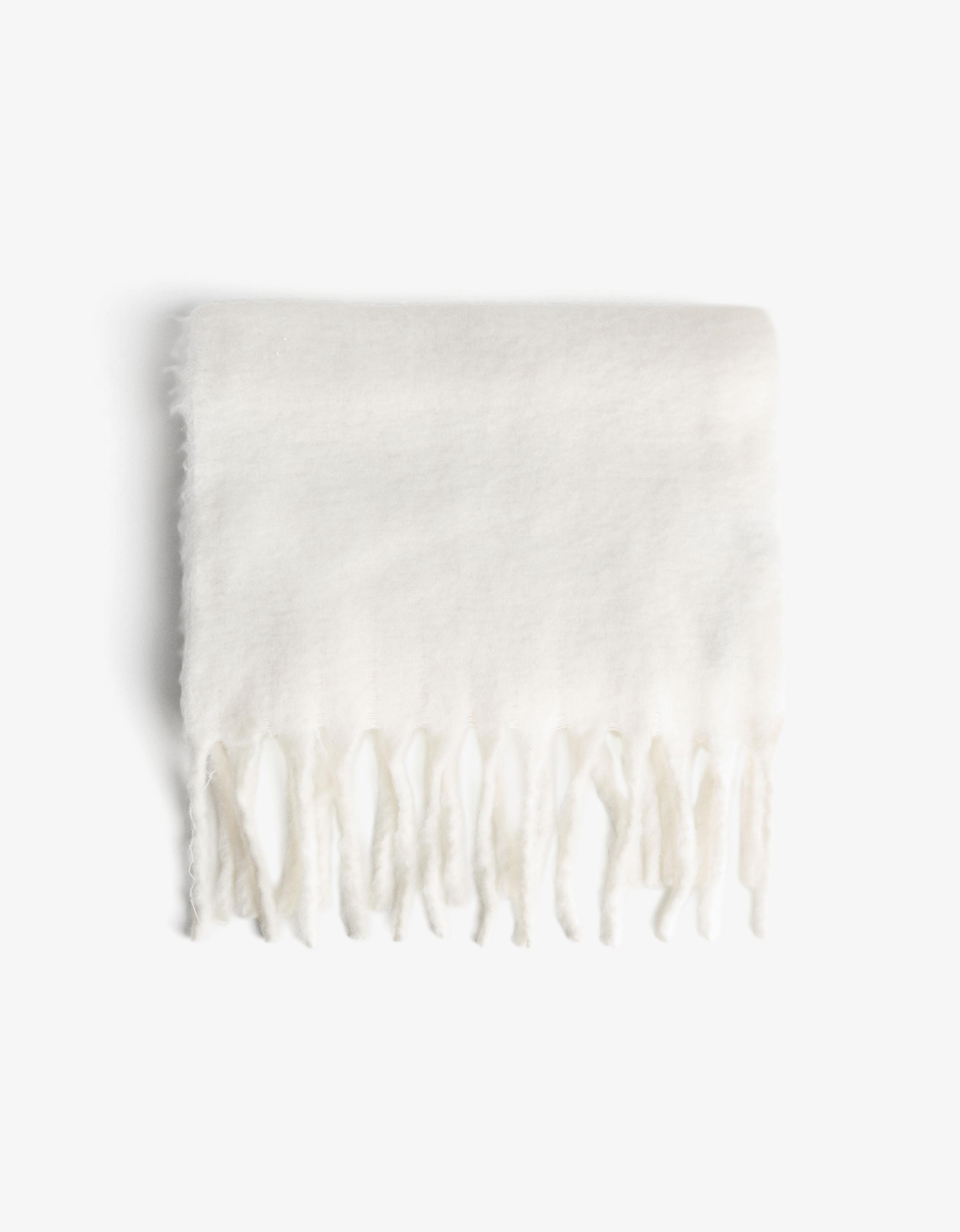 Solid-coloured scarf — Cream