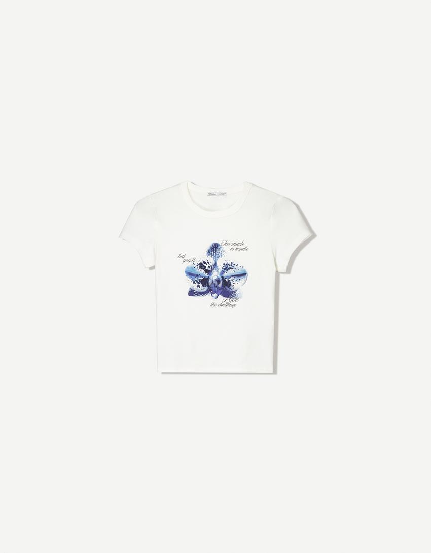 Camiseta manga corta print-Azul-3