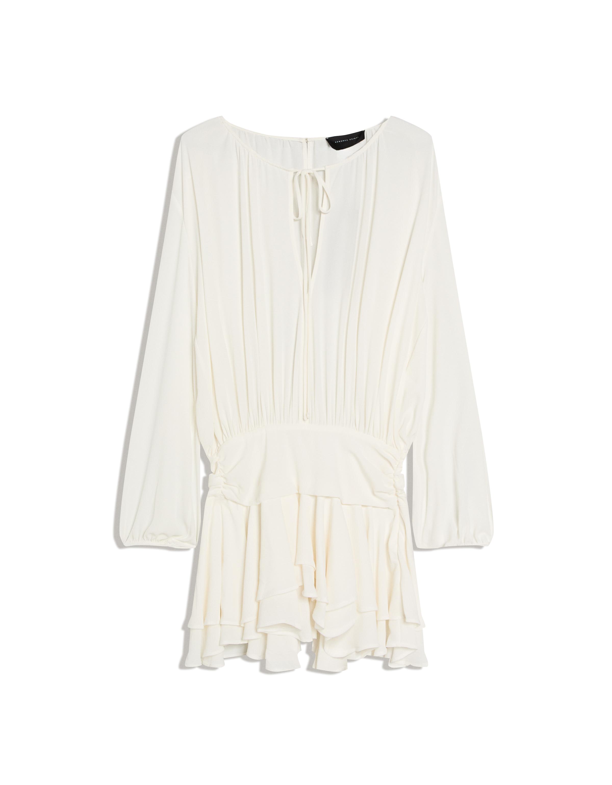 Kloş etekli kuşaklı mini elbise - Görsel 10