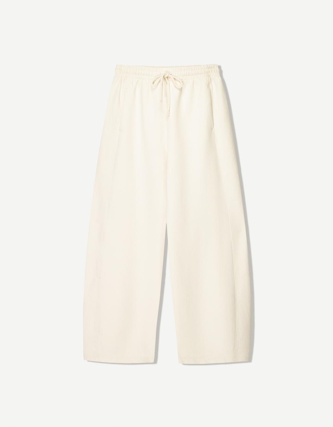 Plush barrel trousers