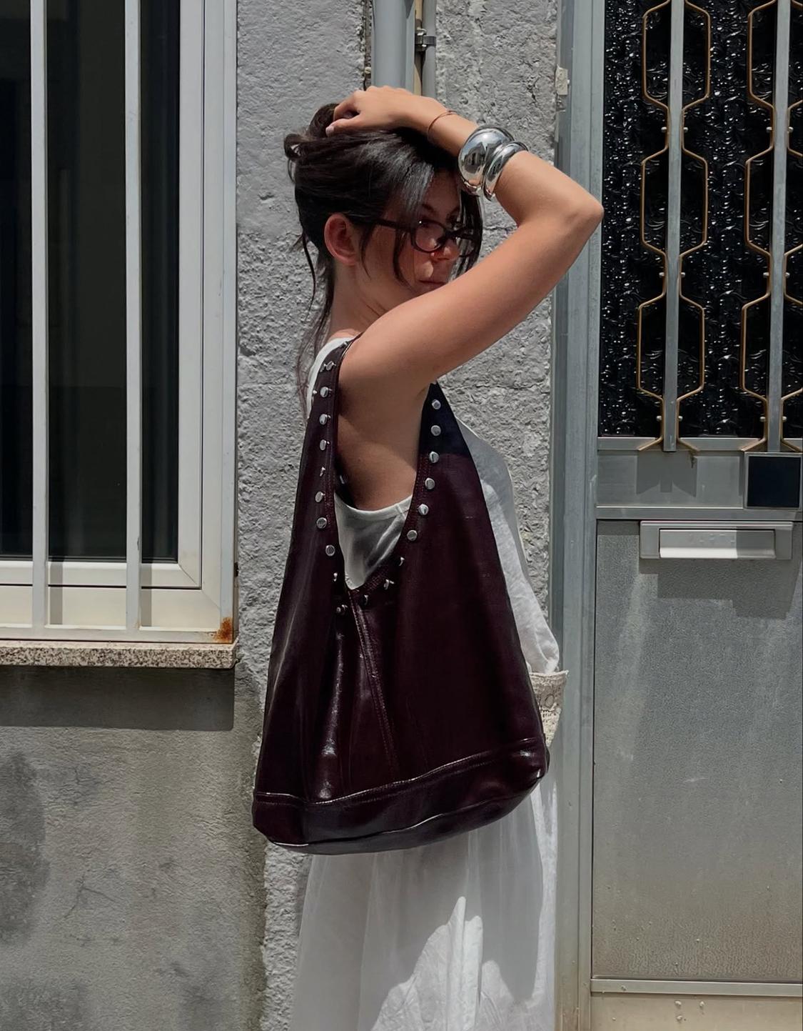 Studded handbag