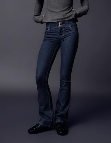 Boot-cut jeans with tabs — Navy 5
