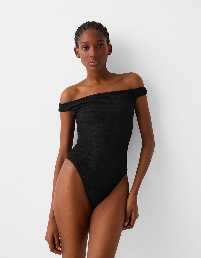 Body Bardot texture-Noir-2