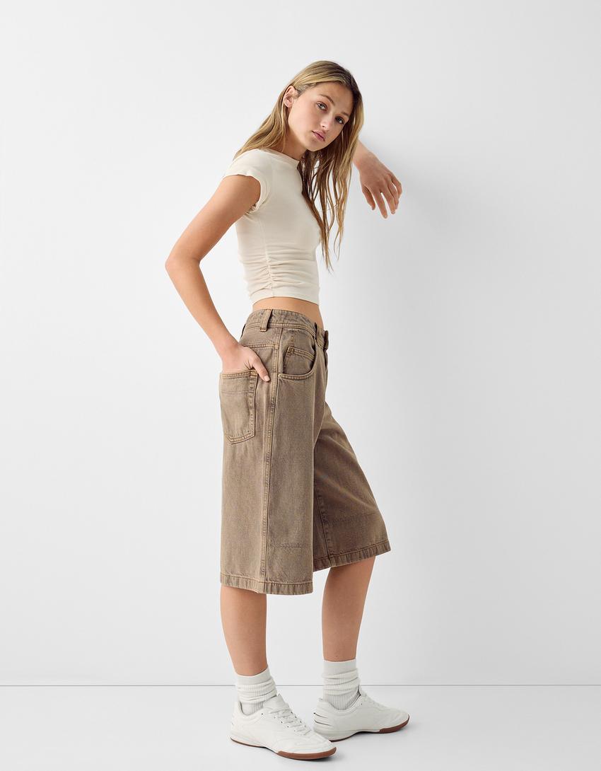 تيشرت بأكمام قصيرة-كريمي-3