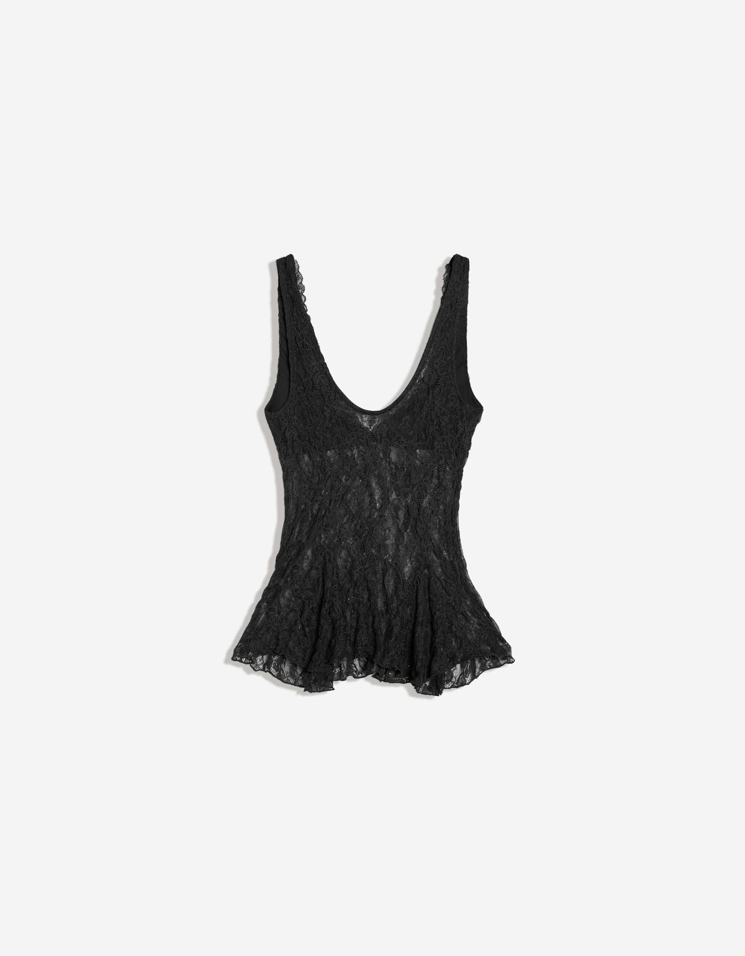 Bershka Dantelli askılı top görsel 3