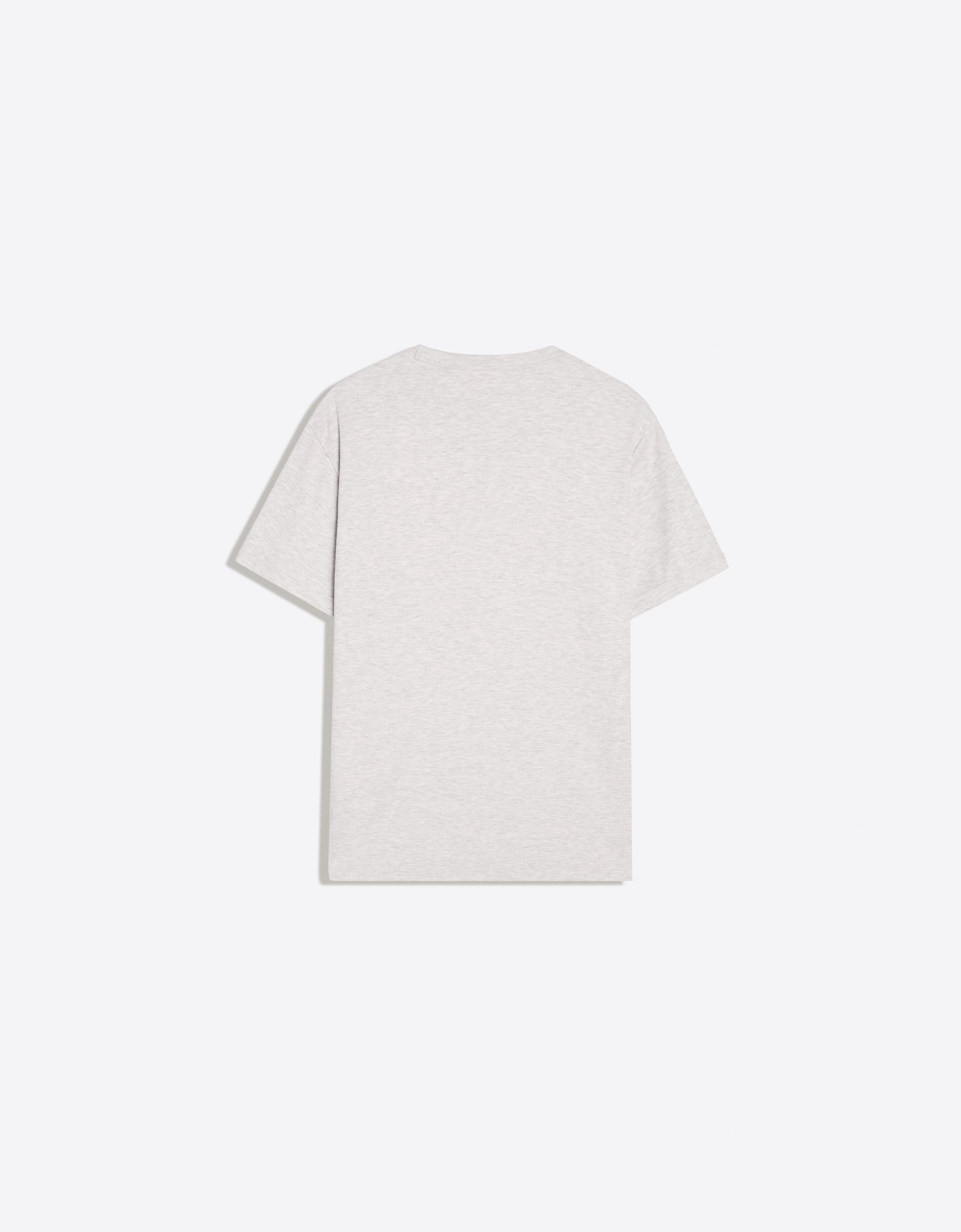 Slim fit ribbed T-shirt — Grey