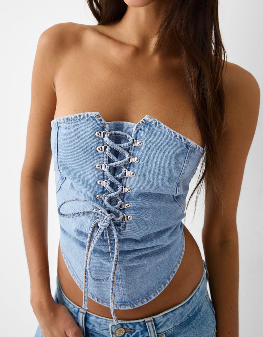 توب كورسيه دنيم-أزرق فاتح-2