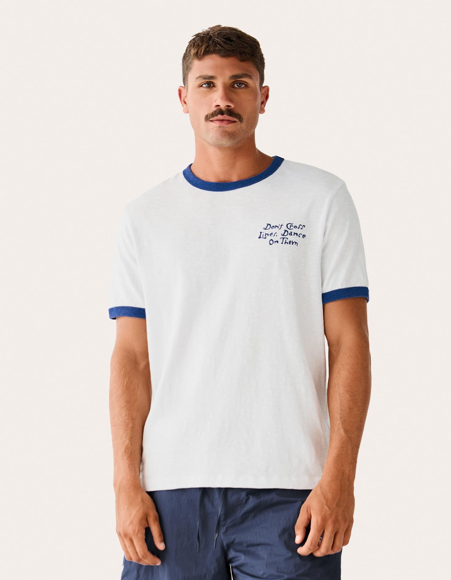 Bershka Maglietta A Maniche Corte A Contrasto Uomo M Azzurro