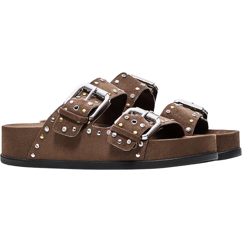 Tokalı düz sandalet - Görsel 17