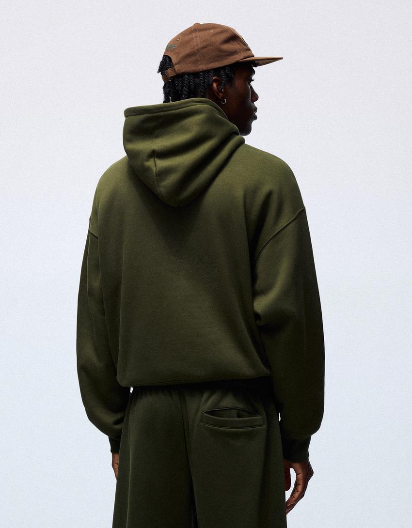 Hooded sweatshirt-Green