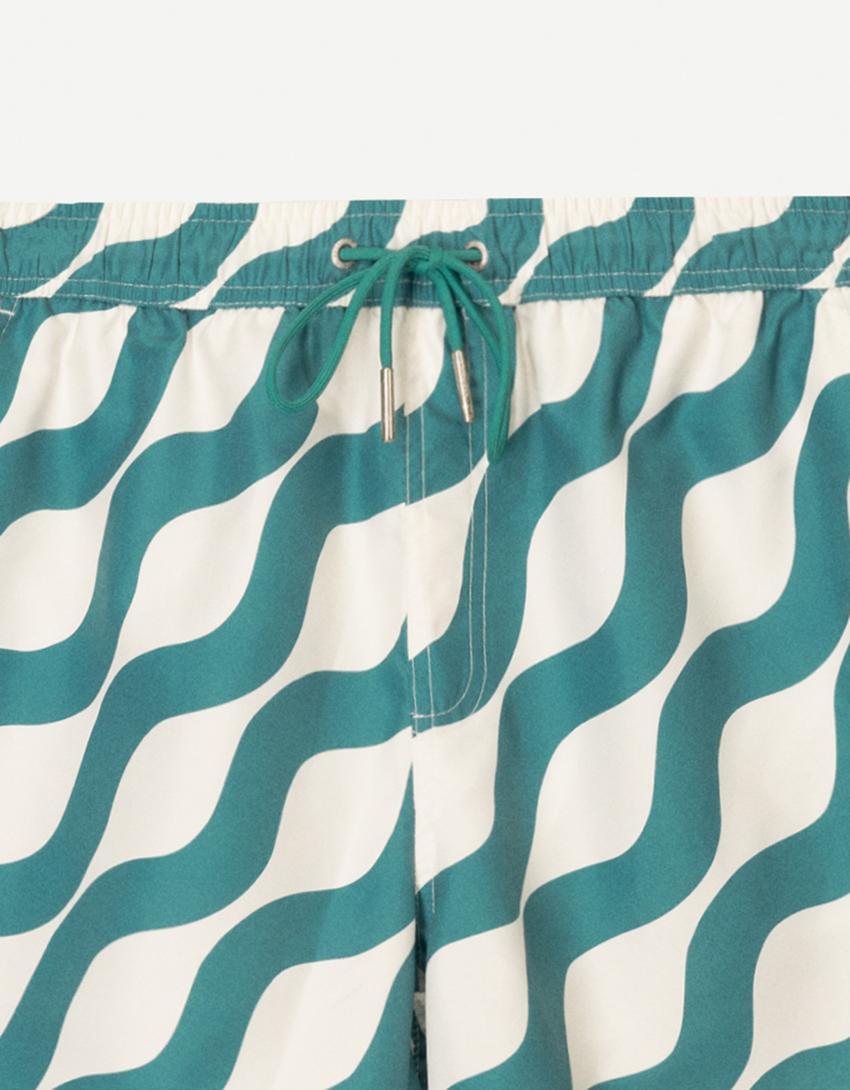 Short de baie print-Turcoaz-2
