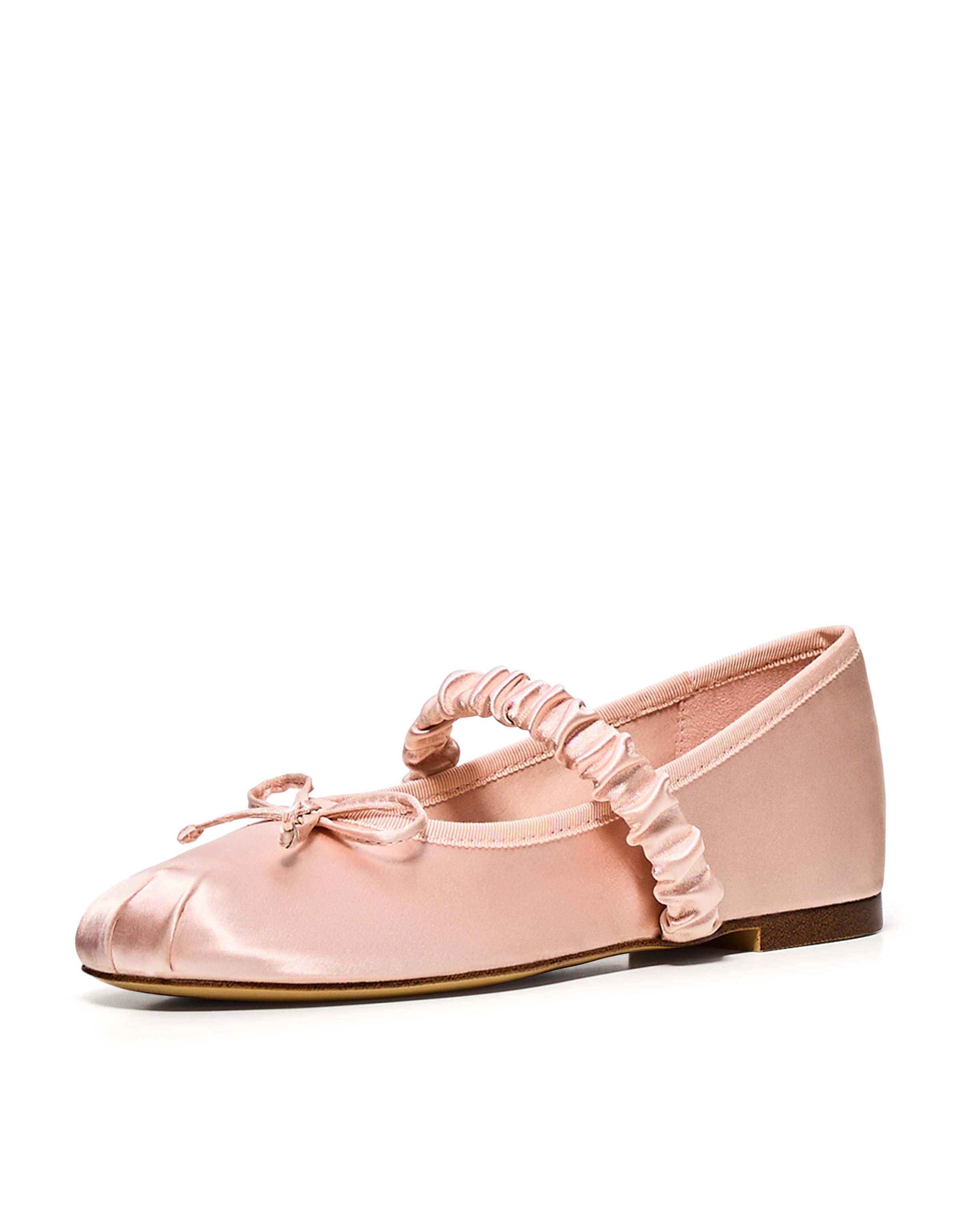 Sateen ballet flats — PINK