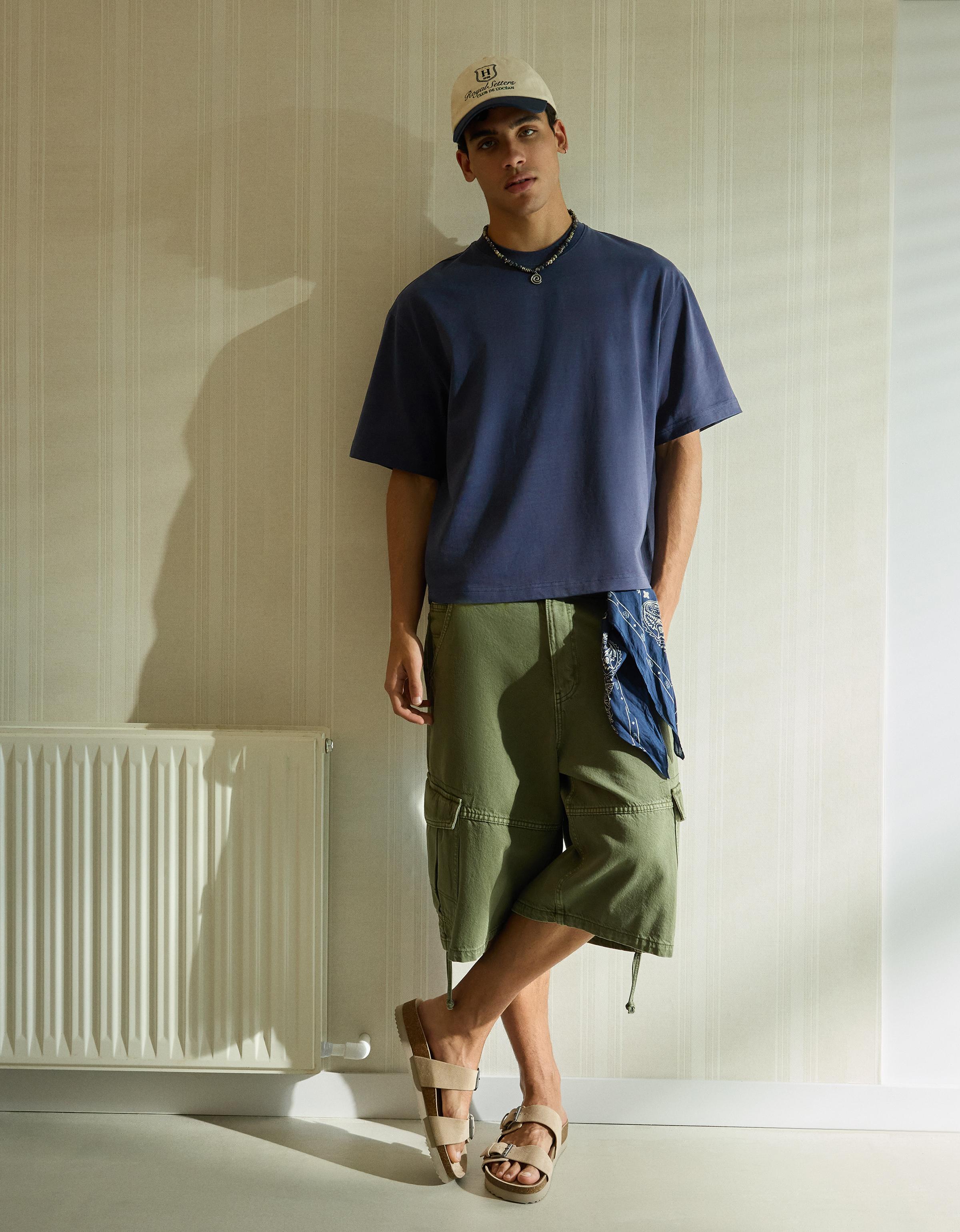 Heavy boxy T-shirt — Navy