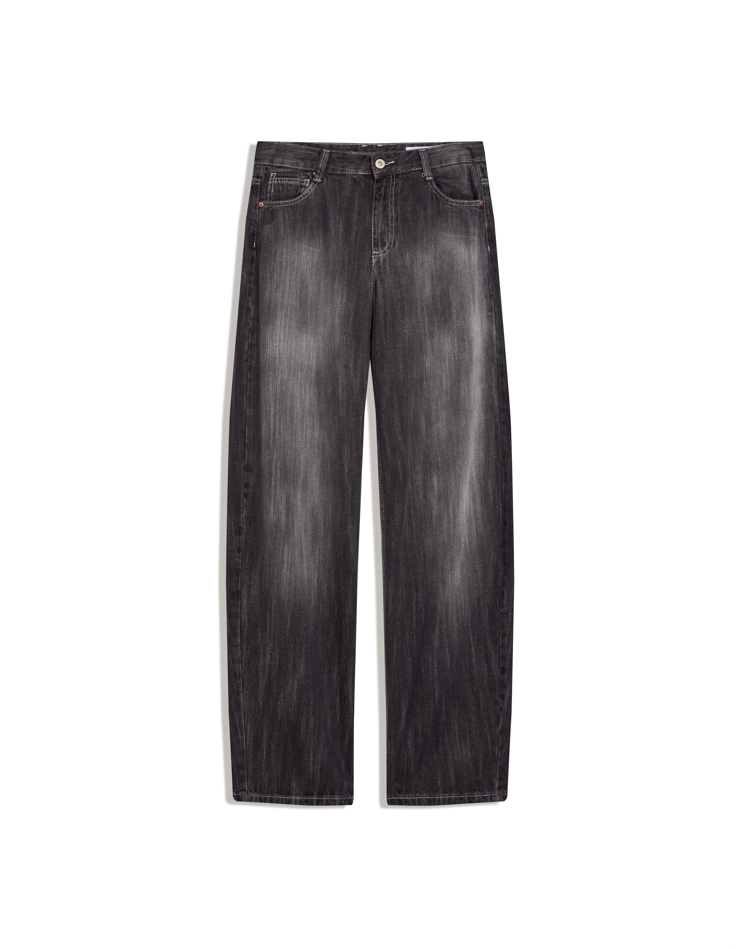 Düşük bel baggy barrel fit jean