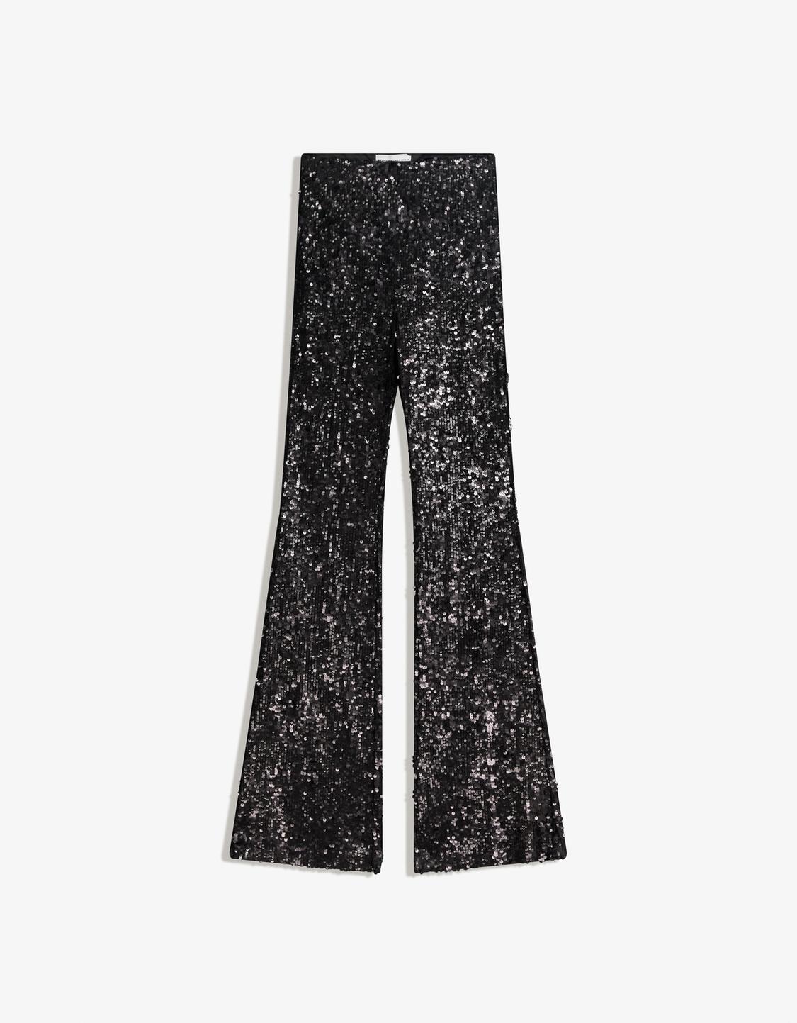 Pantalón flare lentejuelas