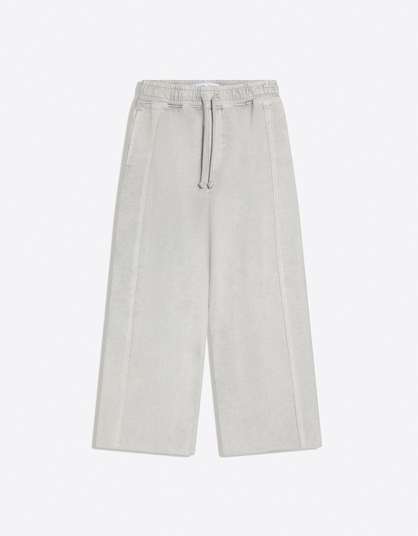 Super baggy trousers-Stone