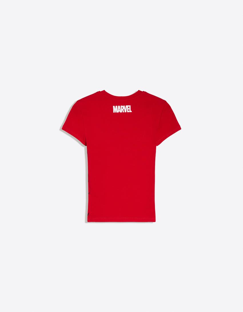 Camiseta ajustada SPIDER-MAN-Rojo