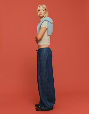 Twisted pleat jeans — Blue 4