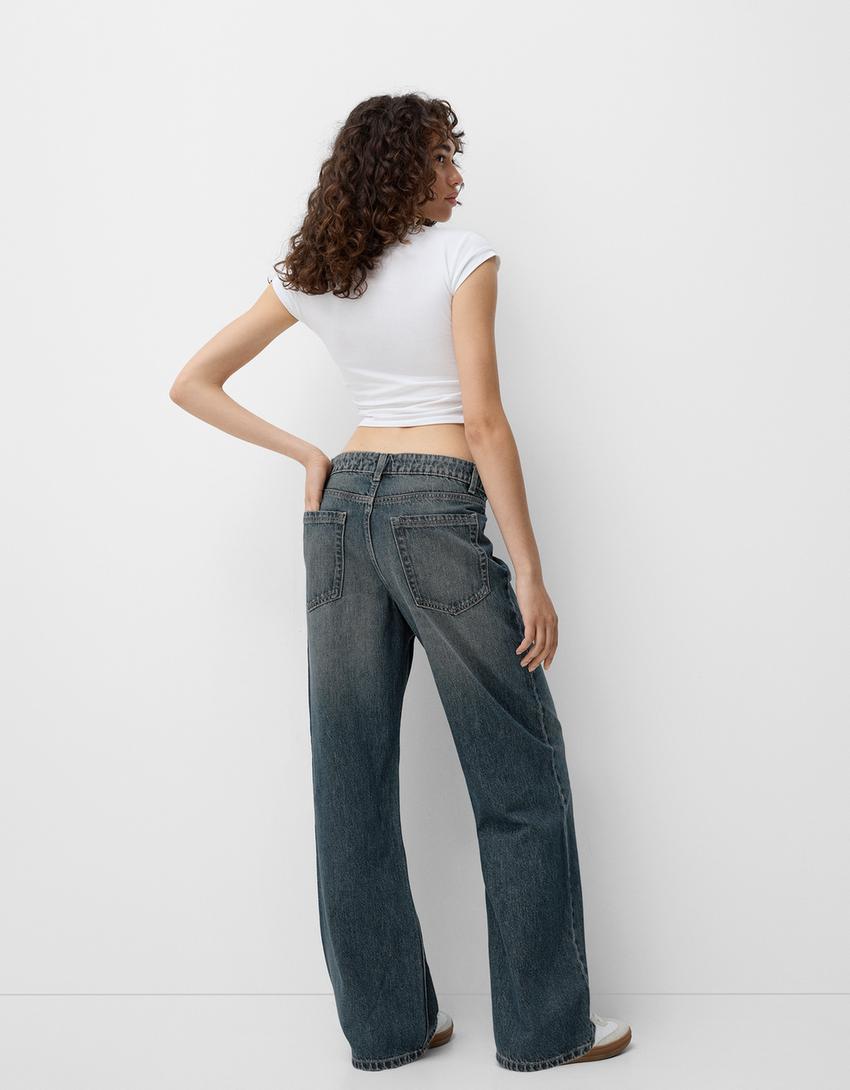 Baggy jeans-Groen