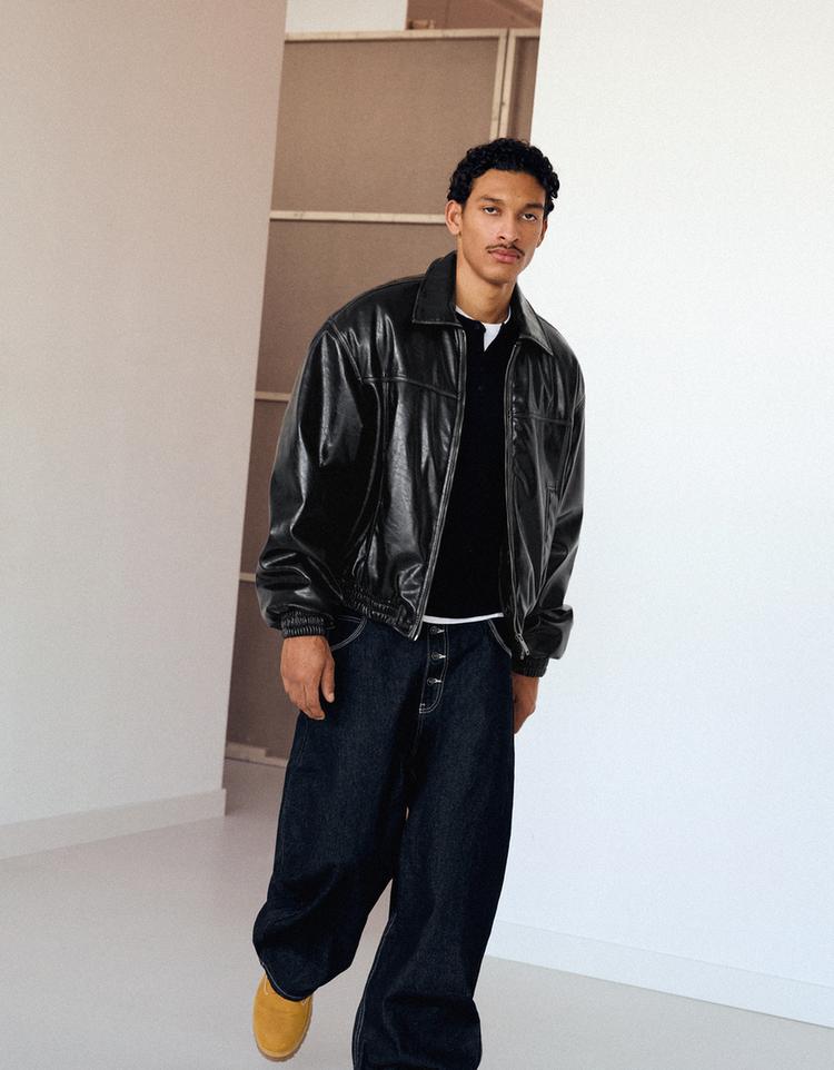 Leather effect jacket