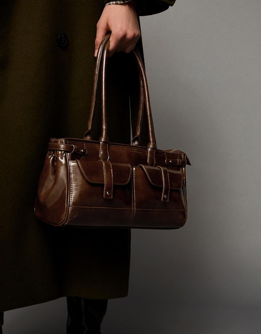 Borsa a spalla tasche-Marrone