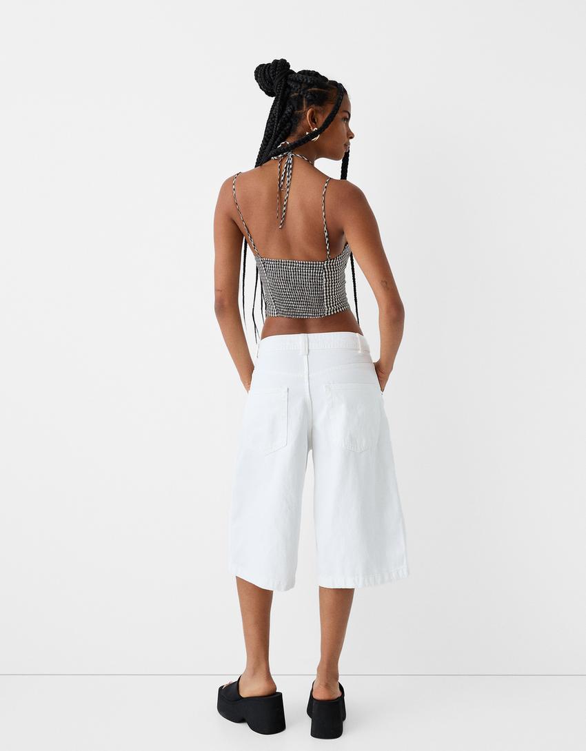 توب كورسيه بمربعات فيشي-أبيض-1