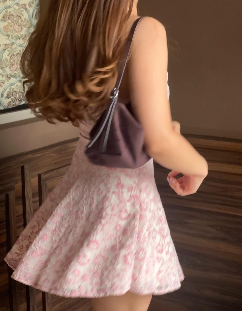Mini-Bandeau-Kleid-Rosa