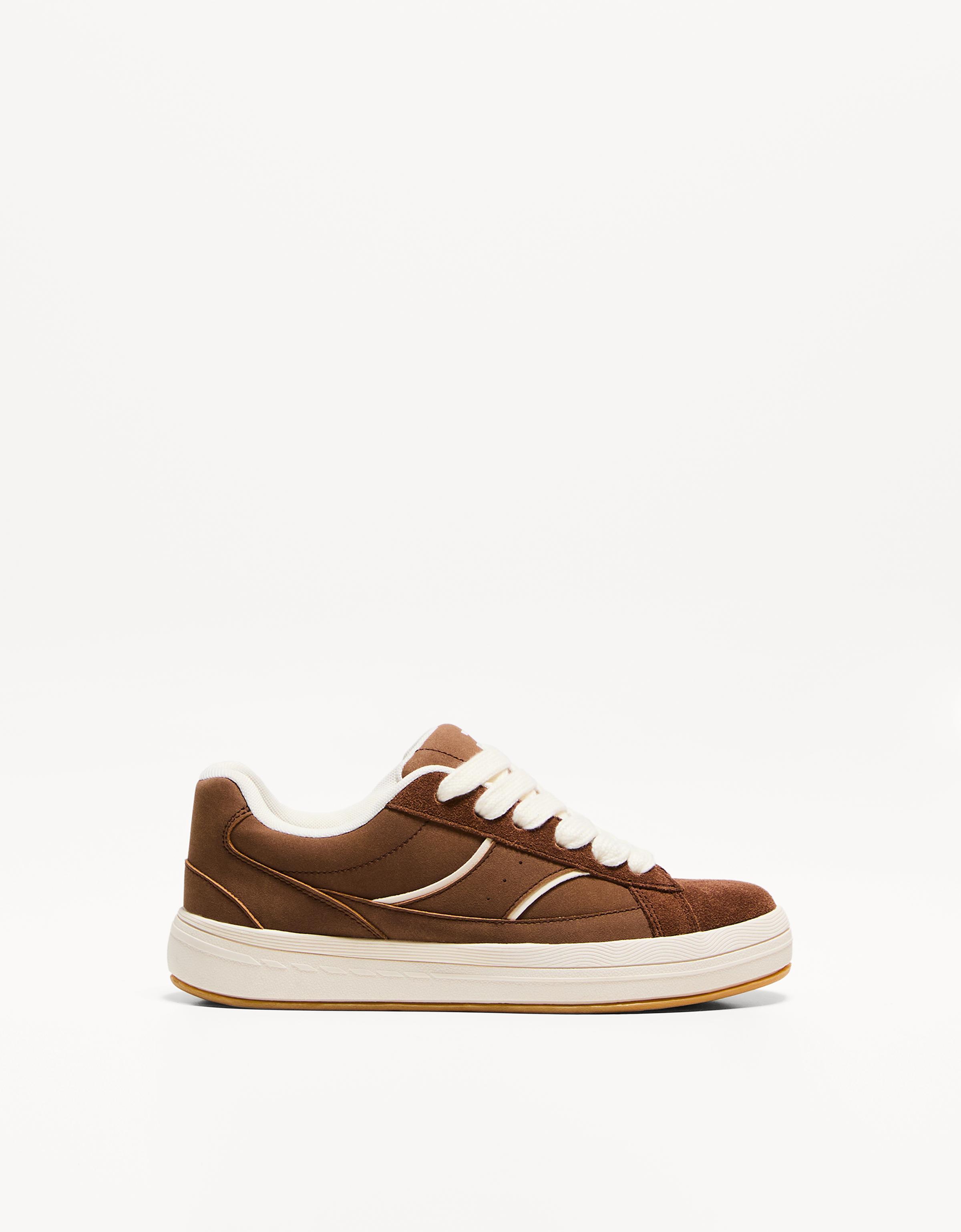 Bershka Skate-Sneaker Damen 39 Braun