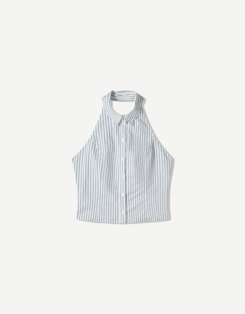 Fitted sleeveless shirt