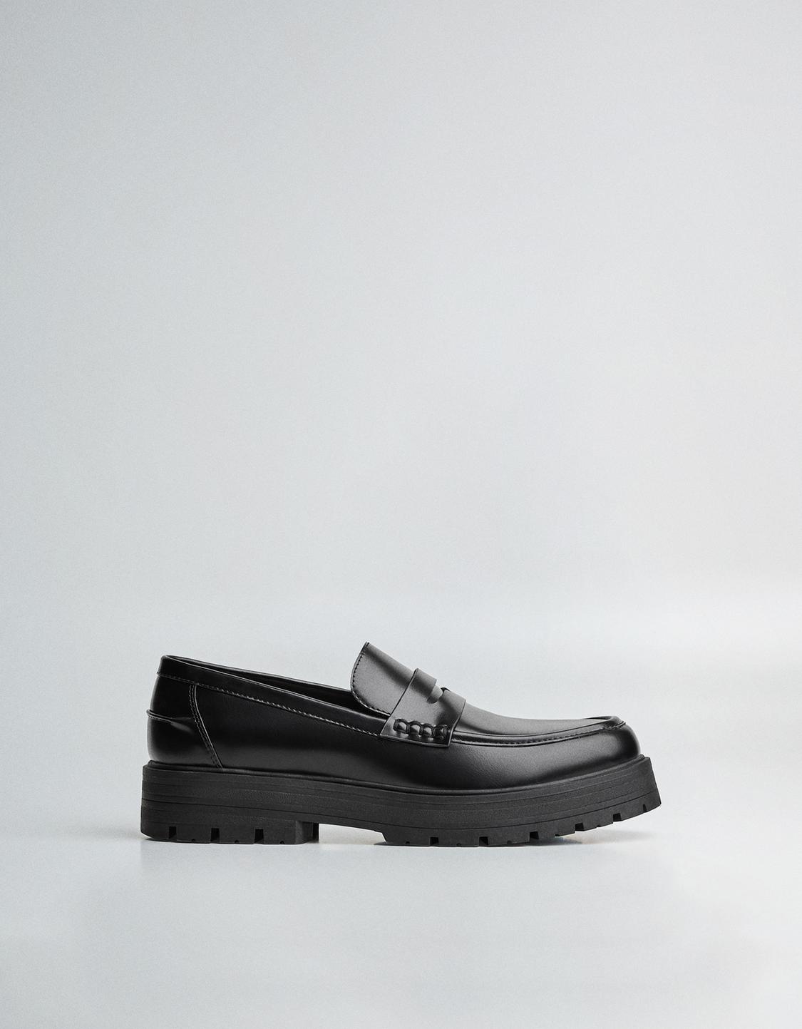 Chunky sole loafers