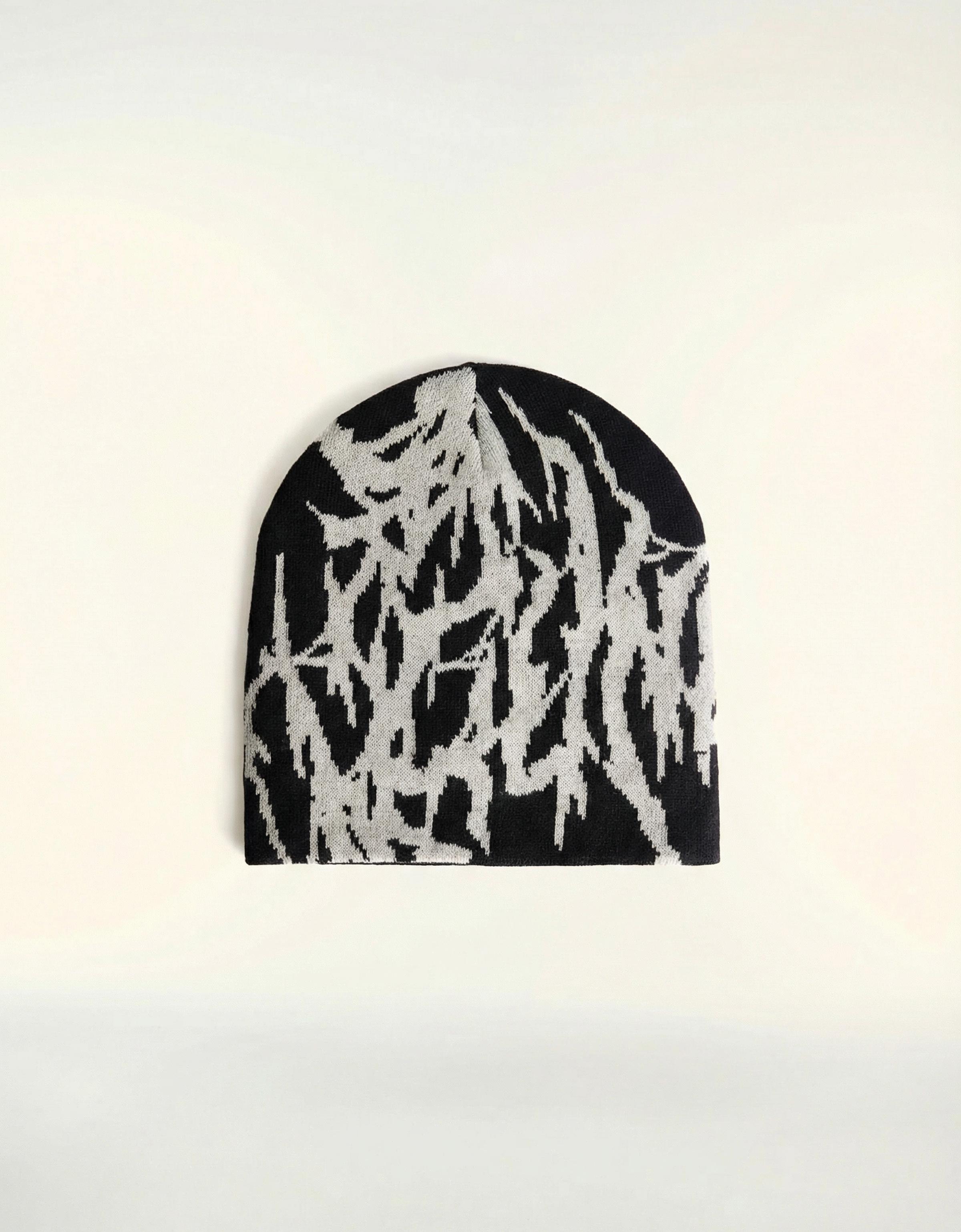 Jacquard beanie — Black