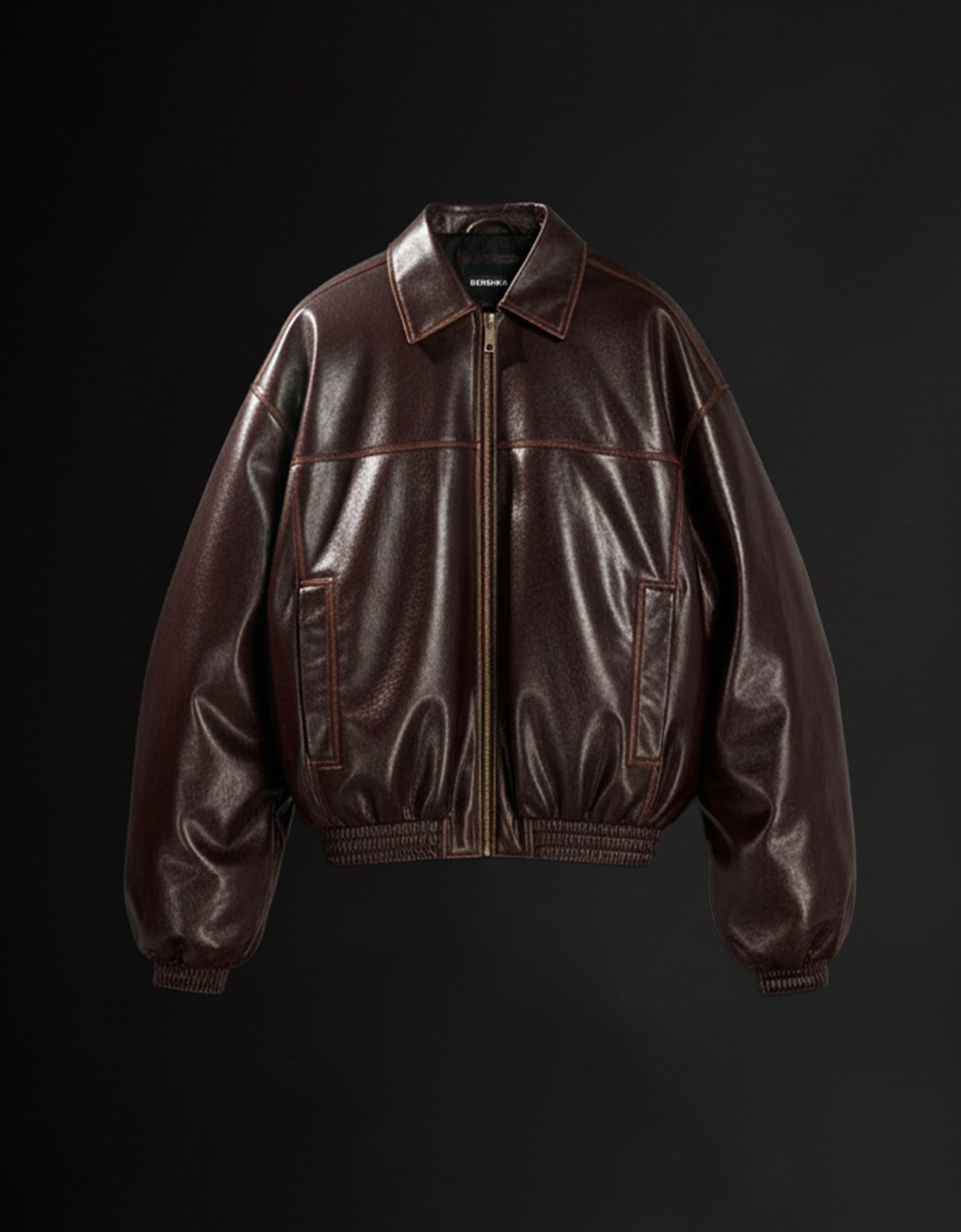 Suni deri ceket - Görsel 33